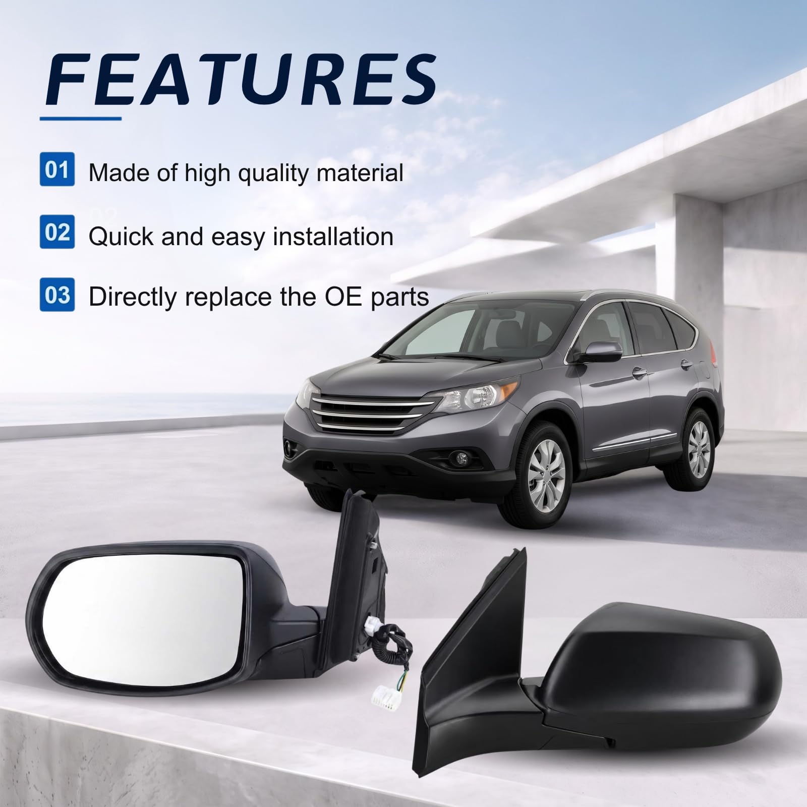 Lqito installed on 2014 Honda CR-V demonstrating improved visibility and clean OEM look
