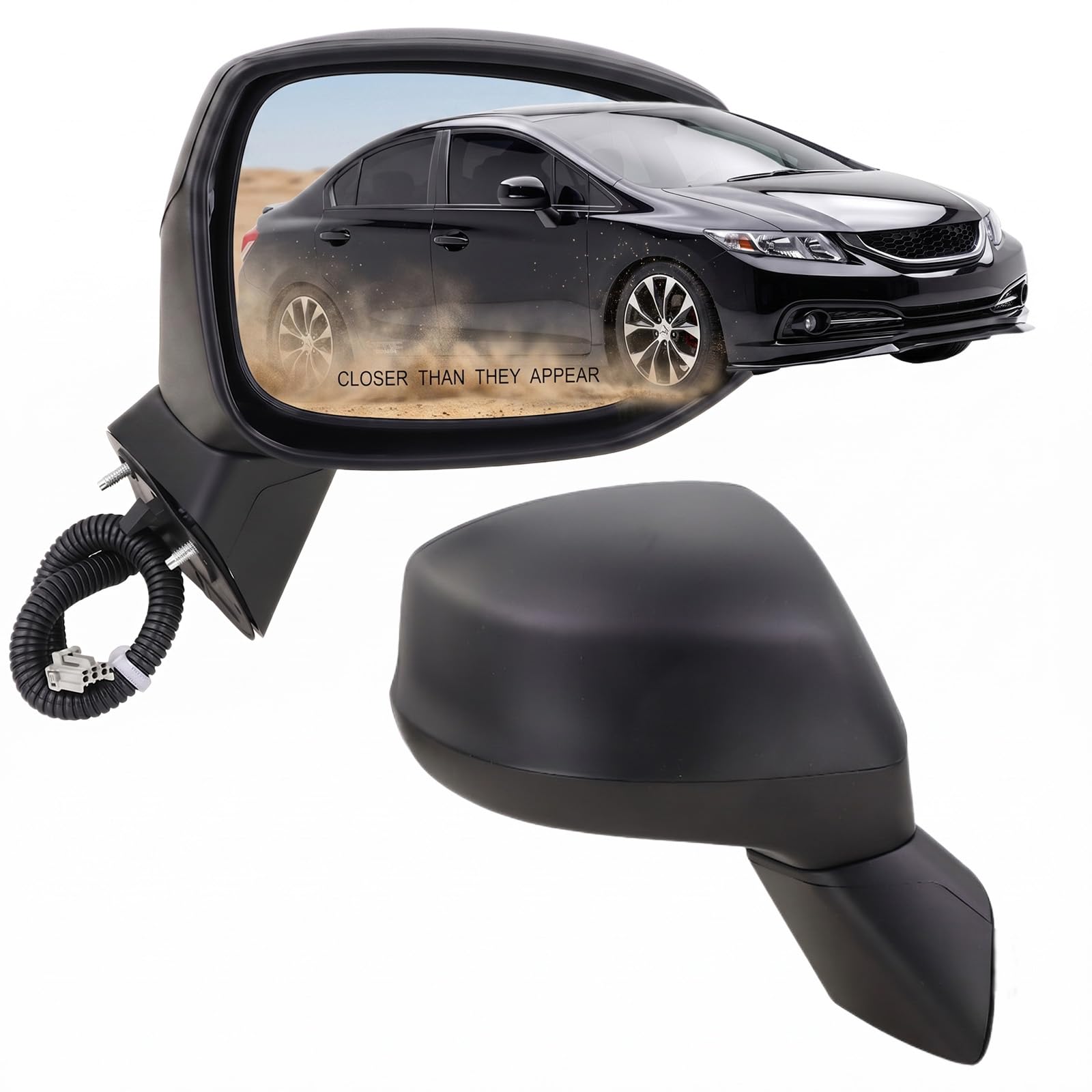 Lqito passenger mirror front view showing wide-angle clarity and improved sightlines