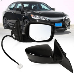 Lqito right passenger mirror front view showing match black finish and correct fit