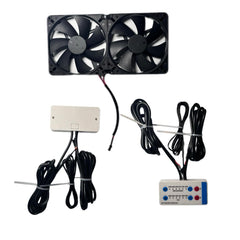 LQLXJDZZ fan mounted on RV side vent demonstrating secure fit and ventilation benefit