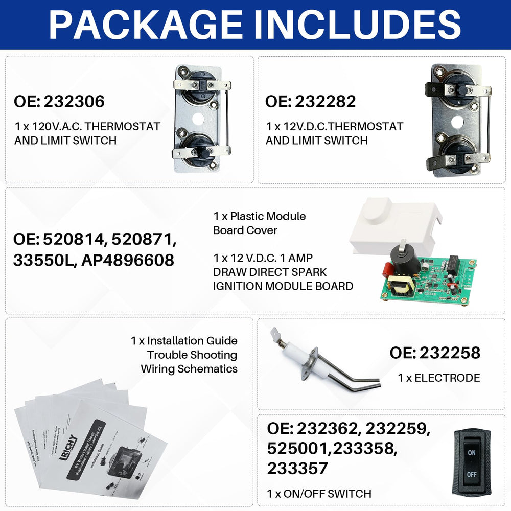 Lrichy electric element switch detail improving electric heating reliability