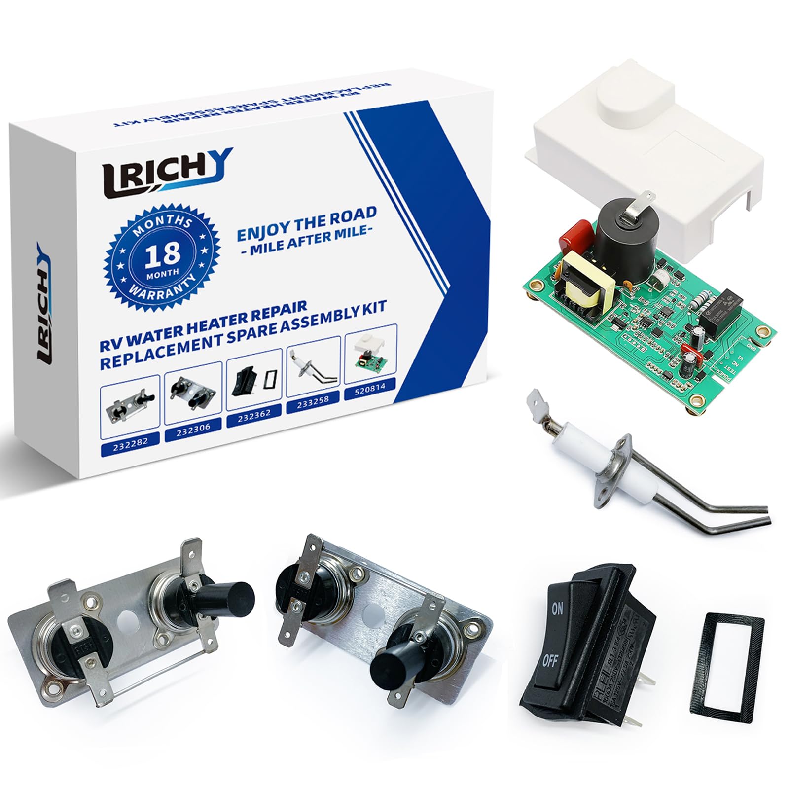 Lrichy kit front view showing all replacement parts and benefit of readiness
