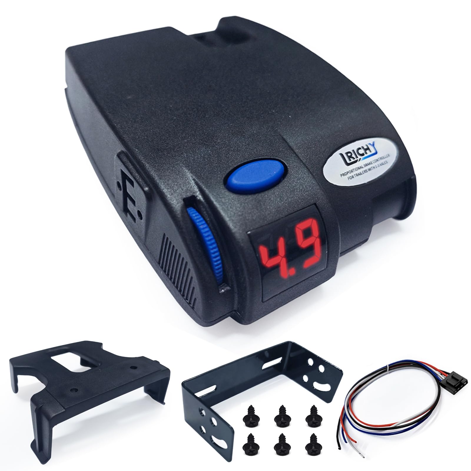 Lrichy front panel display showing settings and easy diagnostics for safer braking