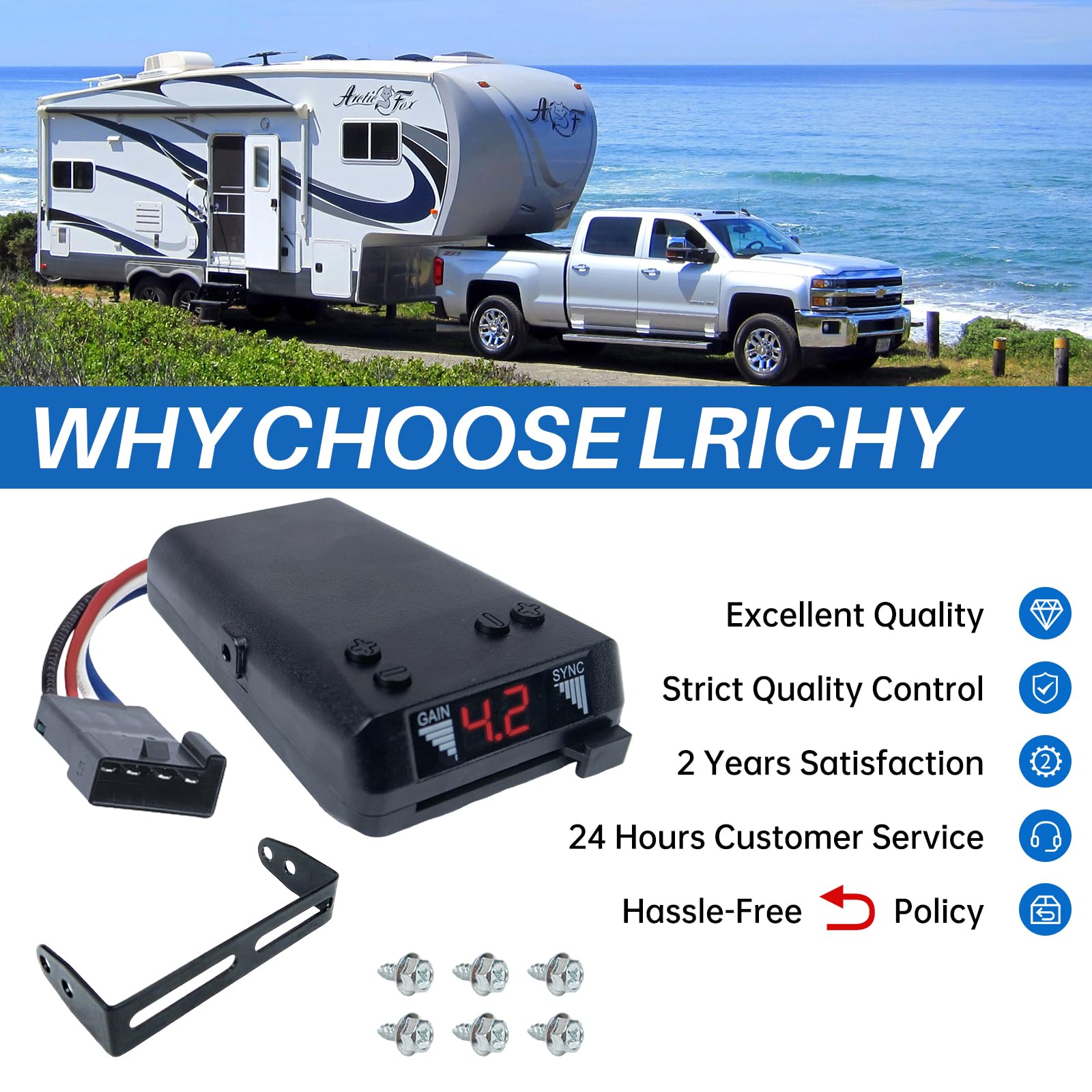 Lrichy product beside ruler showing compact size and space-saving benefit