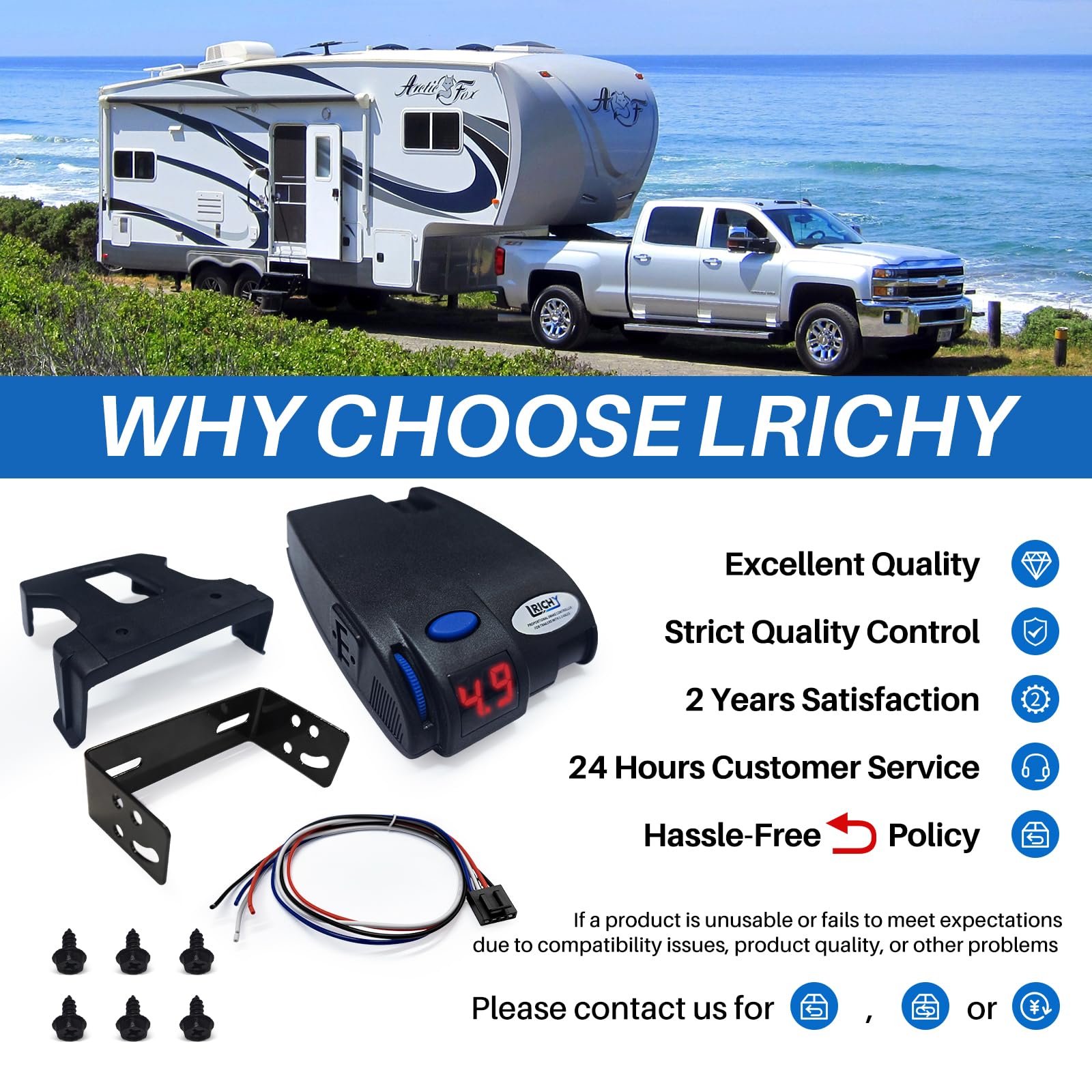 Lrichy shown next to hand for scale conveying compact size and easy storage