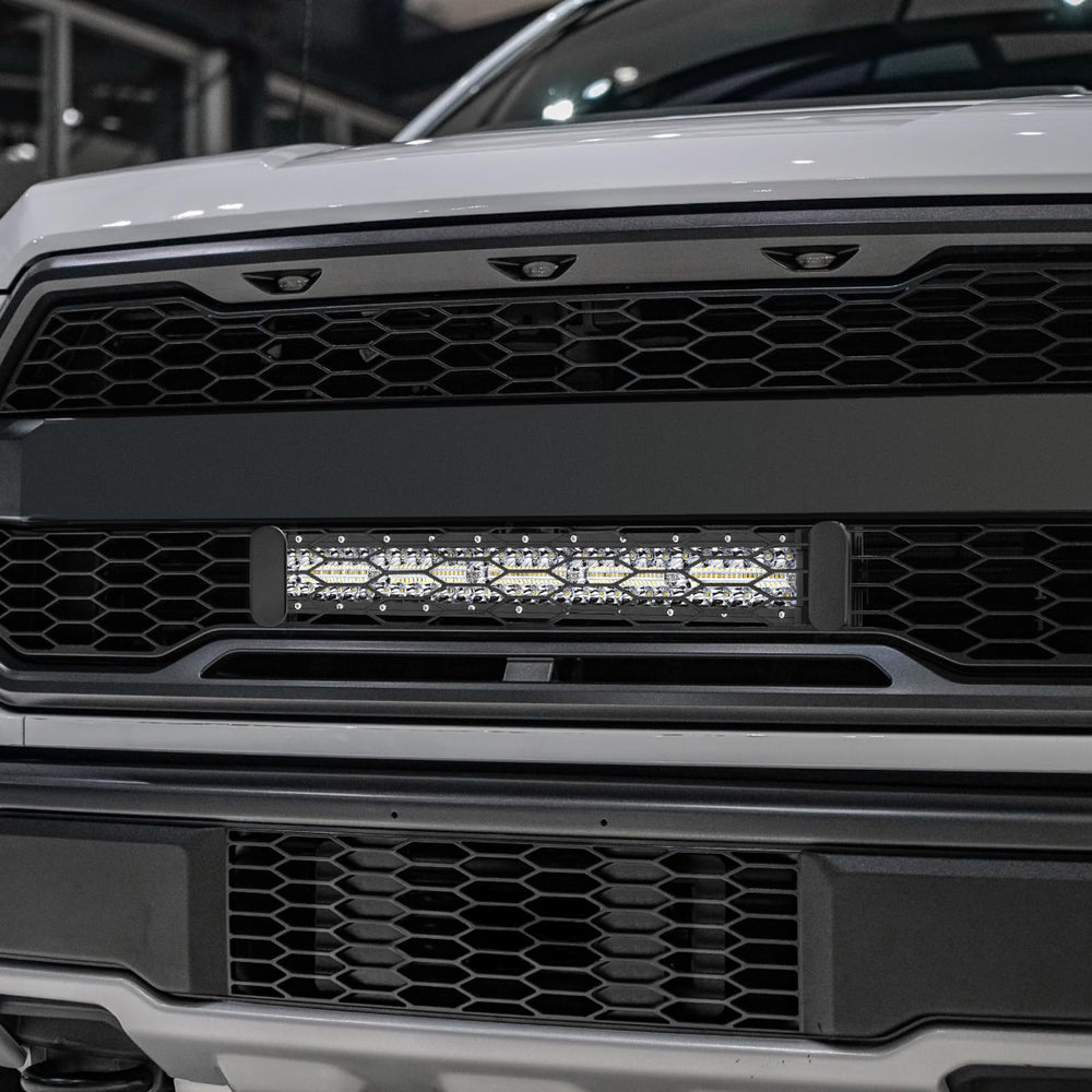 LTEODCHEW 30-inch LED bar hidden behind grille illustrating stealth mount