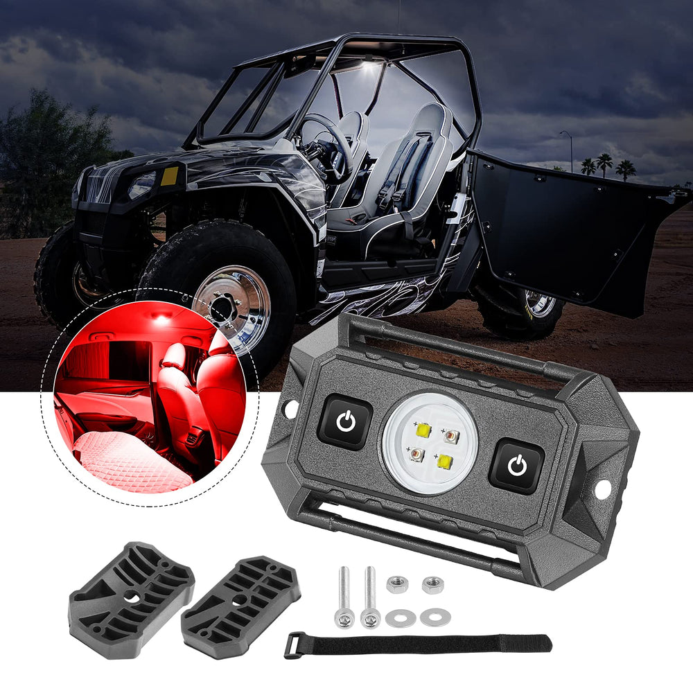 LTEODCHEW front view of dome light showing compact durable housing and bright output