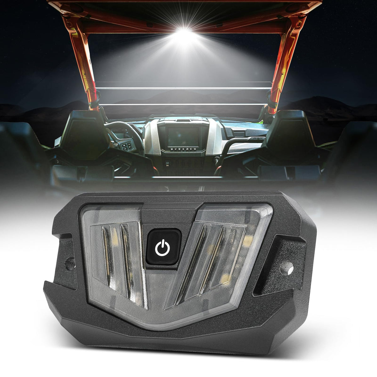 LTEODCHEW front view of V-Pro dome light showing compact durable body and bright output