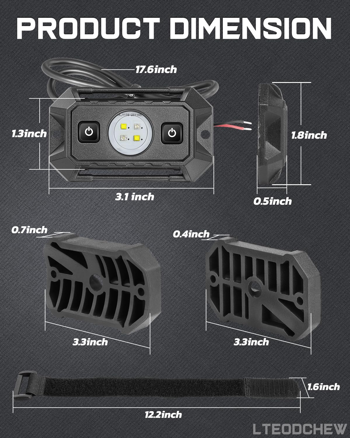 LTEODCHEW white light mode lighting a UTV cabin to improve visibility for tasks