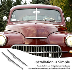 Luatoxry blades installed on windshield in rain showing clear visibility benefit
