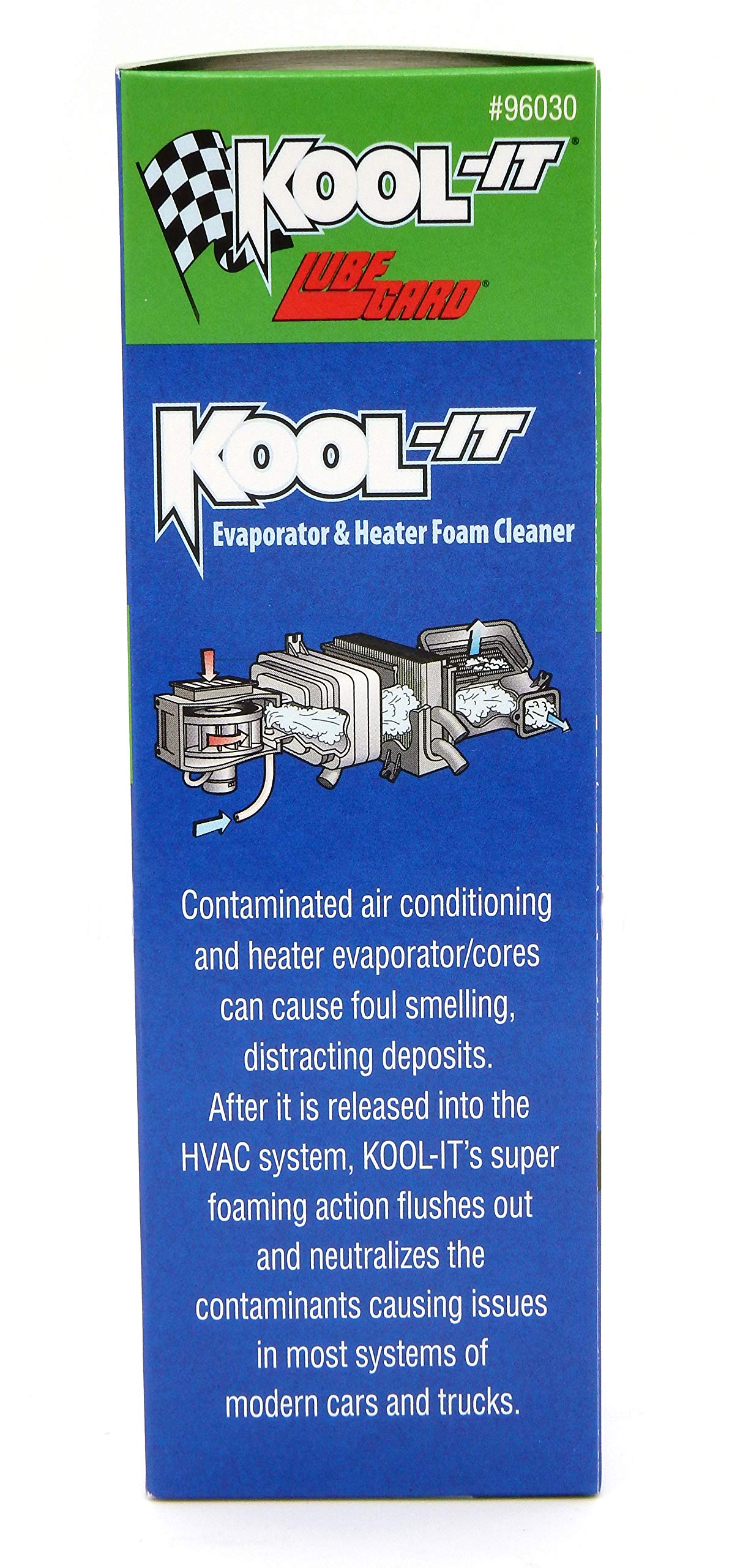 Lubegard Kool-It before and after vent cleaning showing visible odor removal benefit