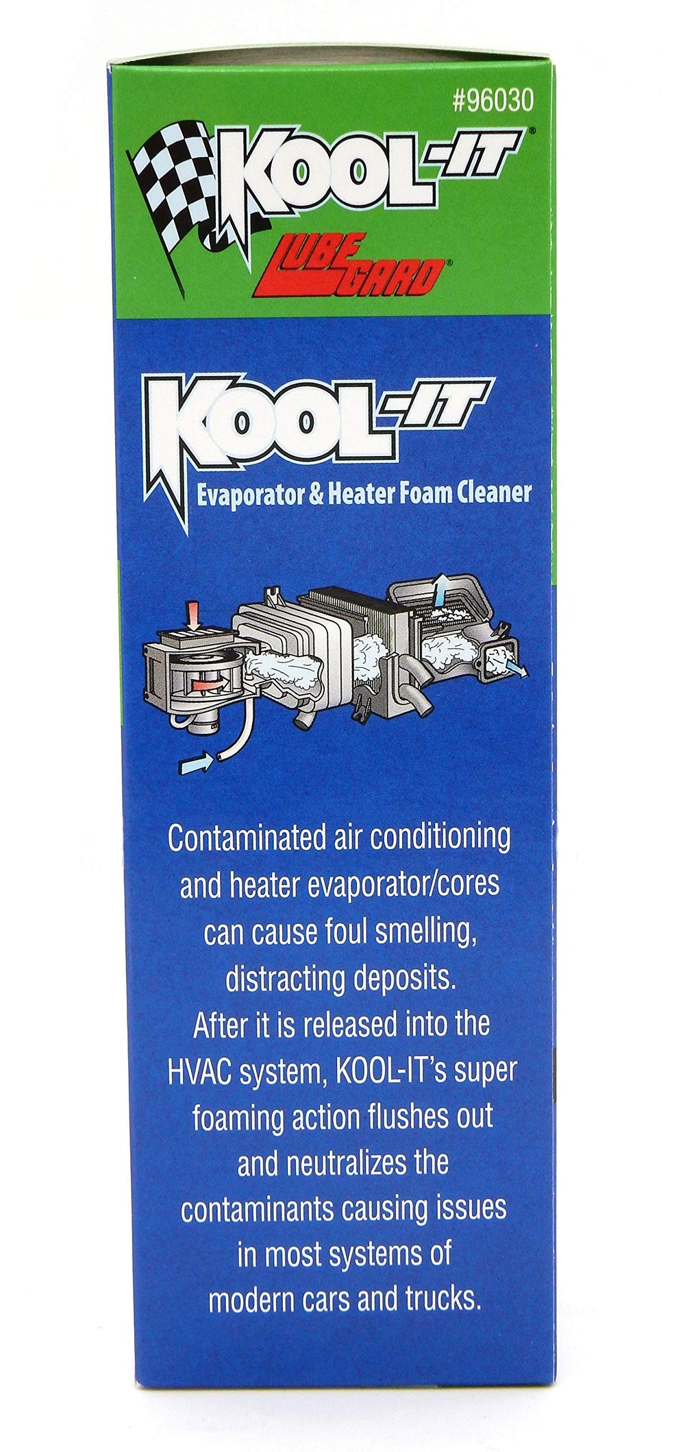 Lubegard Kool-It before and after vent cleaning showing visible odor removal benefit