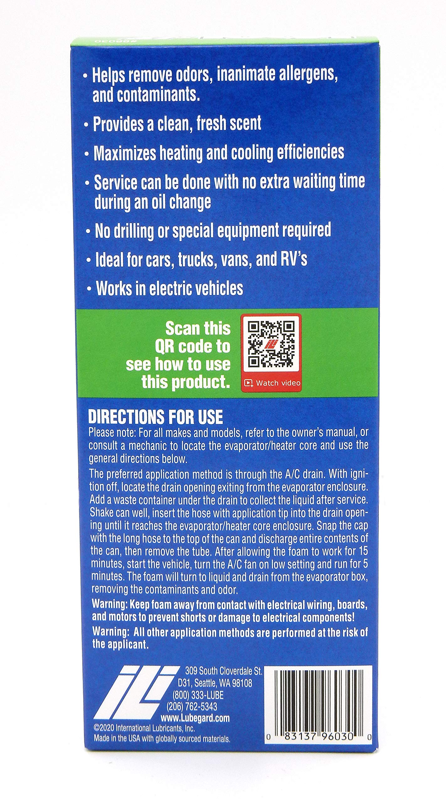 Lubegard Kool-It label and directions detail for correct, safe usage and results