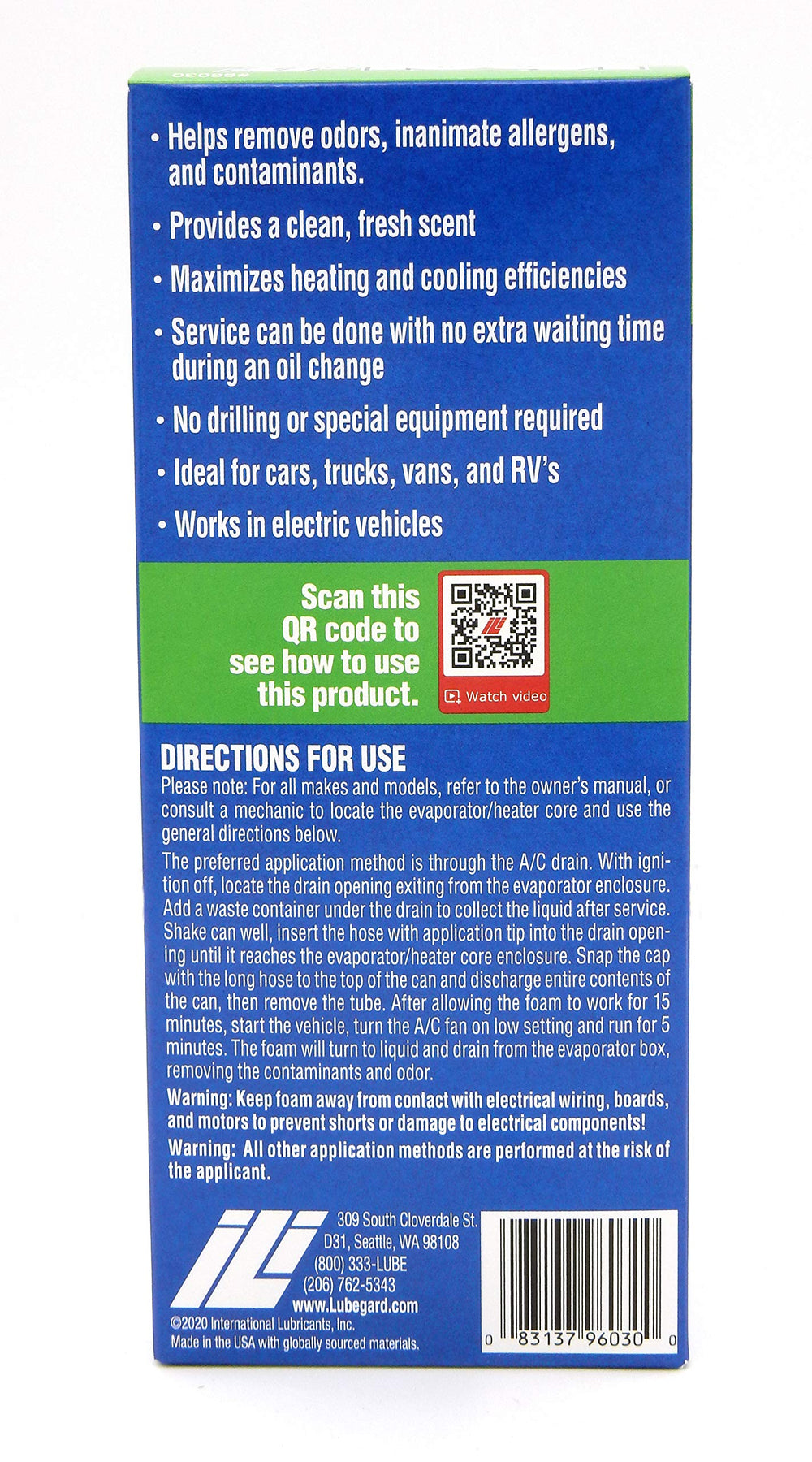 Lubegard Kool-It label and directions detail for correct, safe usage and results