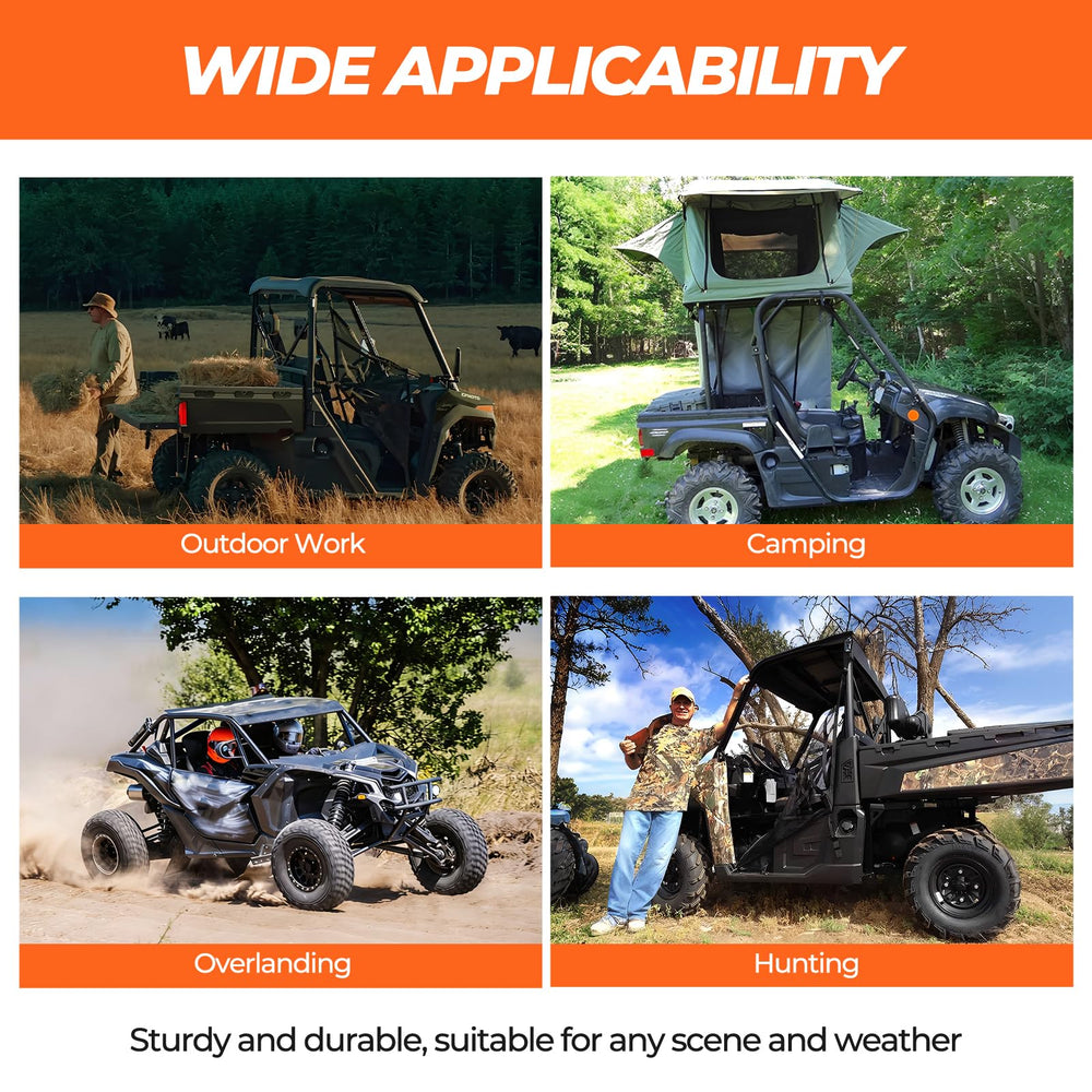 LUBELE anchors securing cargo in off-road UTV bed shows reliable transport safety