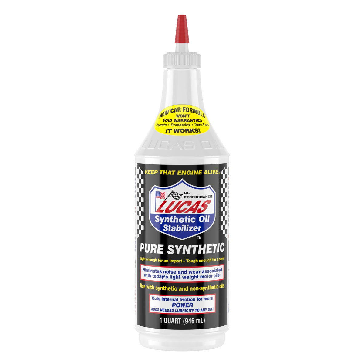 Lucas Oil 10130 front label showing product name and benefits for confident purchase