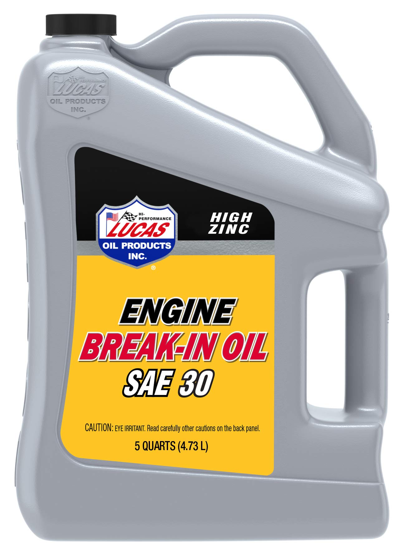 Lucas Oil front label on 5-quart bottle showing product and fast ring-seal benefit