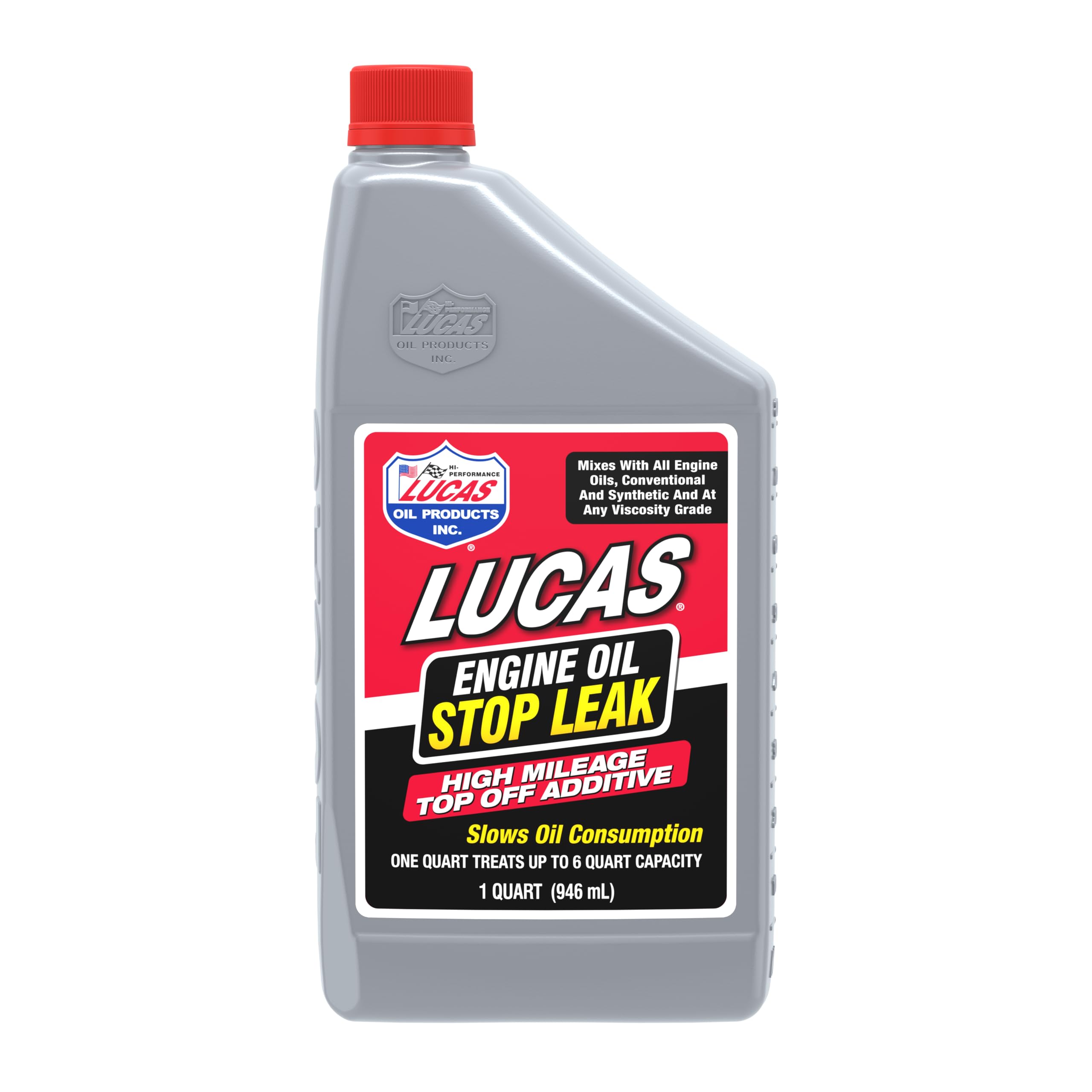 Lucas Oil 11100 front label view showing product identity and benefits
