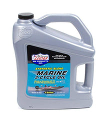 Lucas Oil 2-Cycle Marine one-gallon front label showing product and benefits