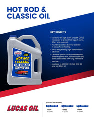 Lucas Oil applied during maintenance of a classic car engine