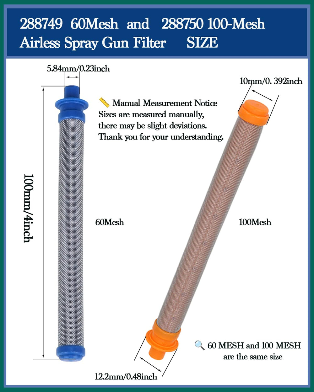 LUCKXUANYUAN detail of 288749 60 mesh gun filter illustrating coarser mesh for heavier coatings