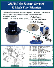 LUCKXUANYUAN detail of 288750 100 mesh gun filter illustrating fine mesh for smooth finishes