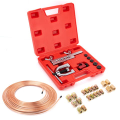 Lucky Seven front packaging showing complete brake line kit with tools benefits easy installation