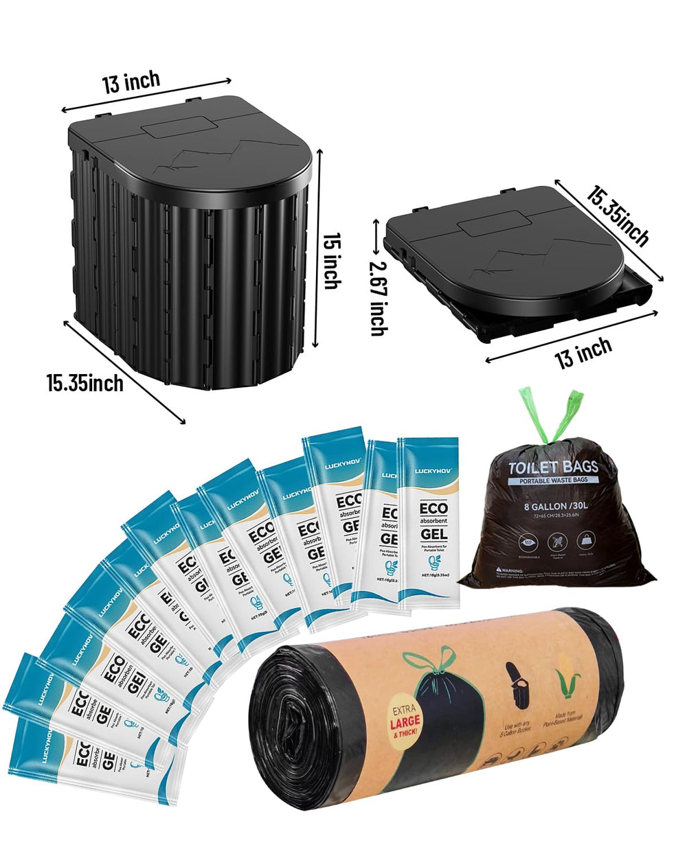 LuckyNov retail packaging and manual showing complete kit convenience