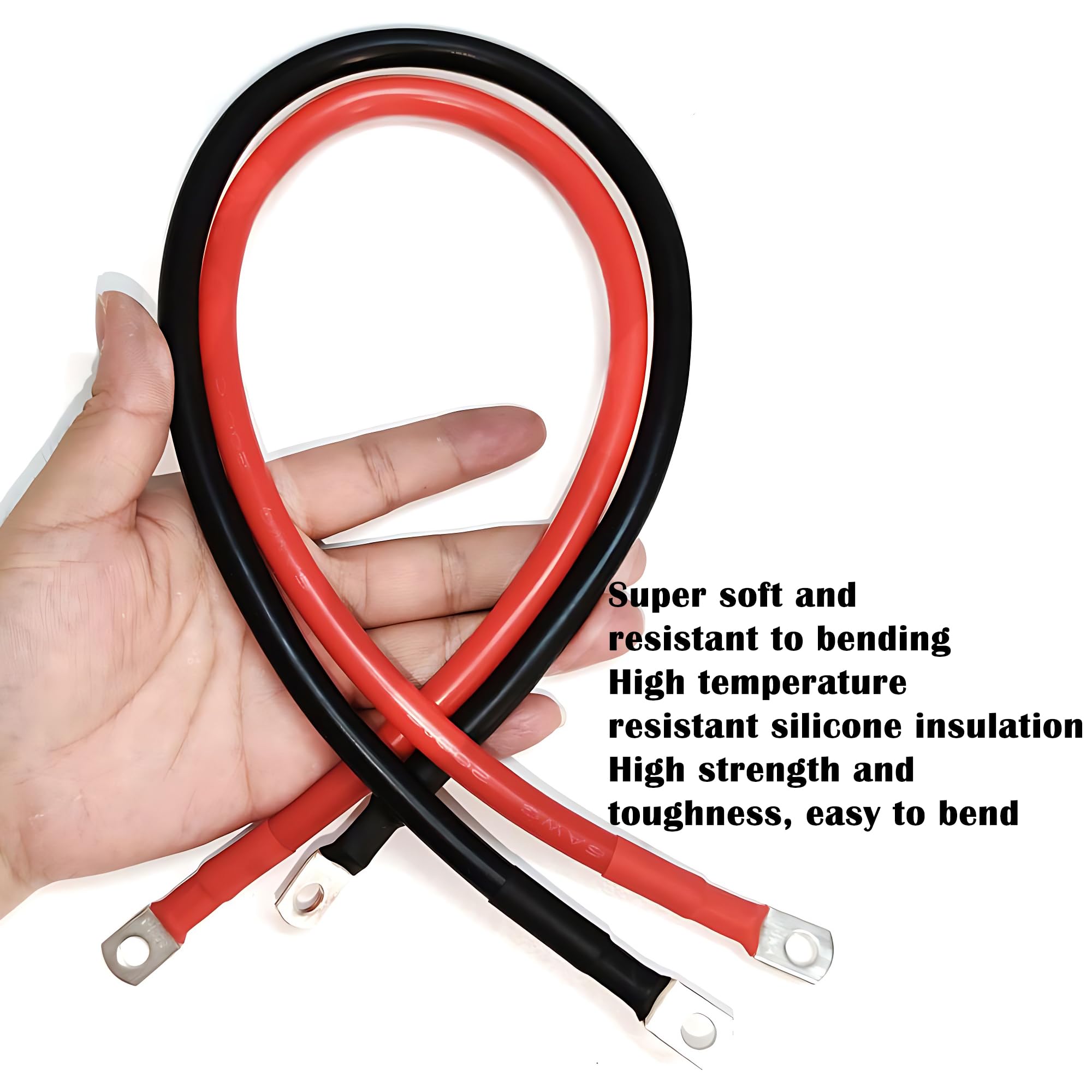 LuckySlycyc cable installed on a boat battery showing marine-ready corrosion resistance