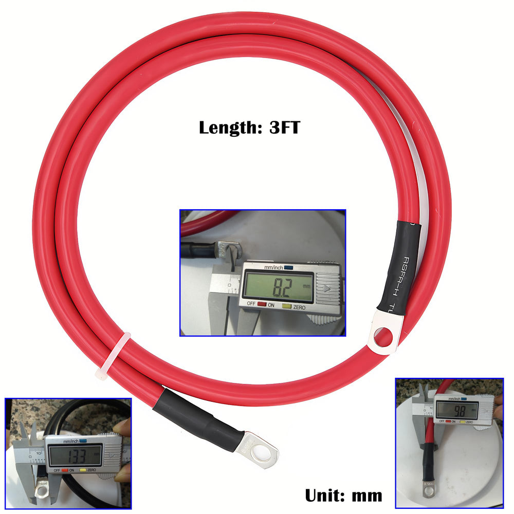 LuckySlycyc cable laid beside a ruler showing 3ft length for compact installations