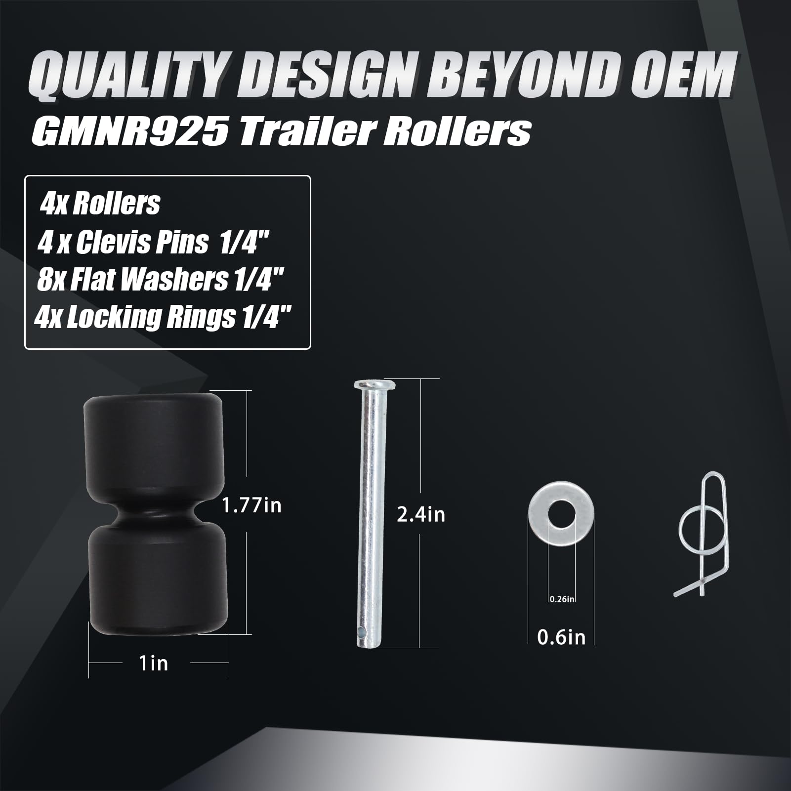 luclyyasys installed roller on a trailer tailgate demonstrating restored smooth movement