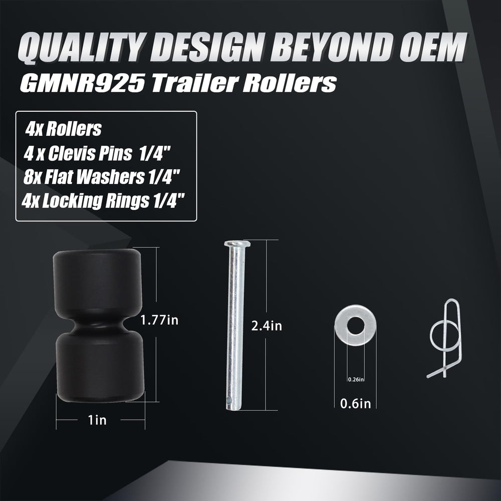 luclyyasys installed roller on a trailer tailgate demonstrating restored smooth movement