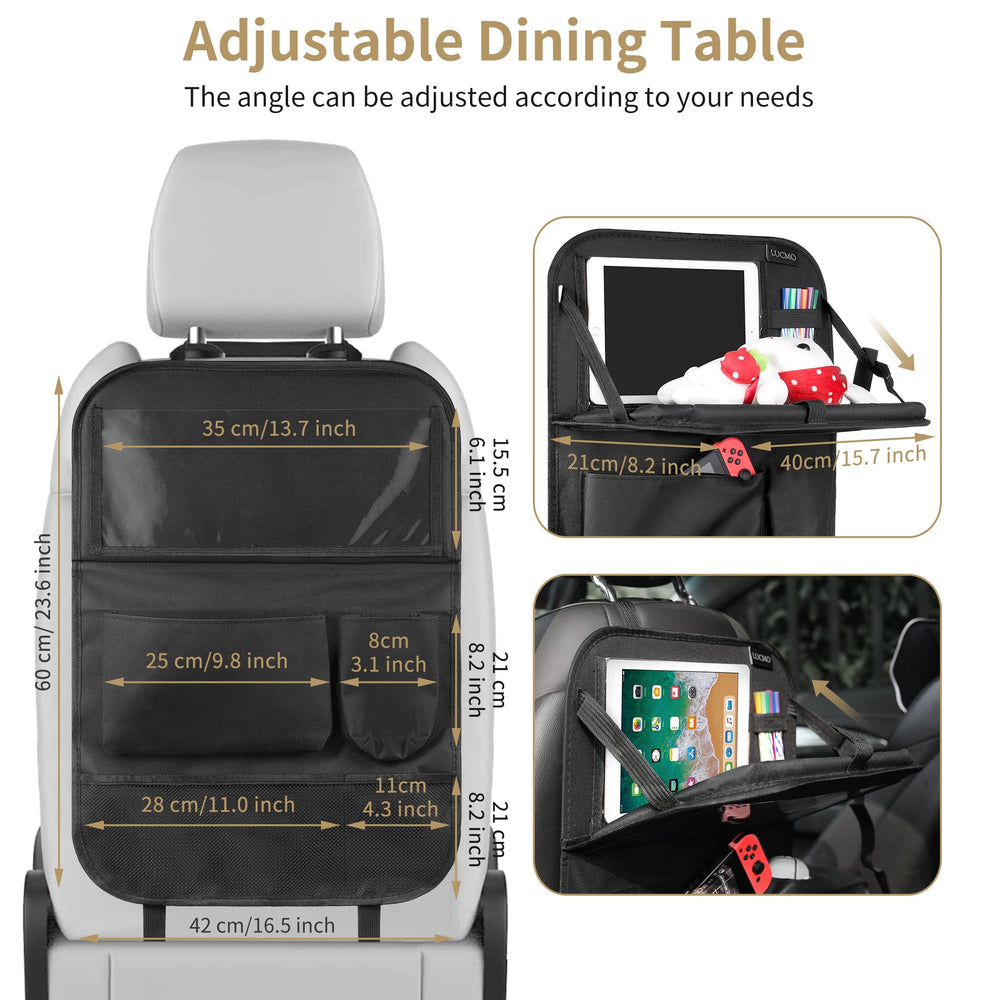 LUCMO adjustable straps and aluminum hooks securing organizer during travel benefit