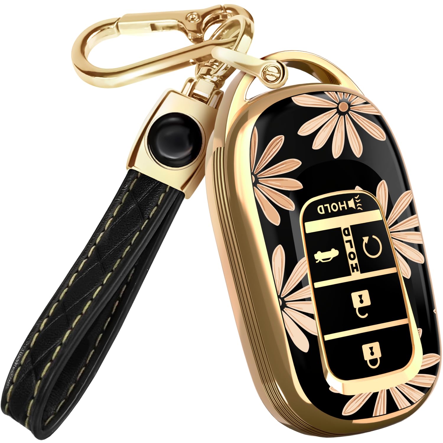Lucrum front view of Honda key fob cover showing protection and easy access