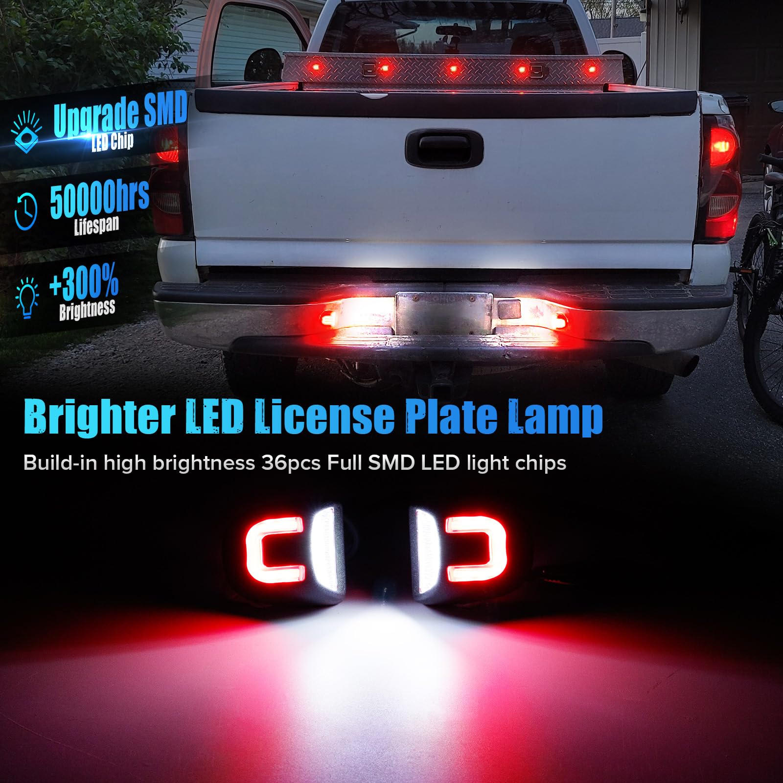 Close-up of LUDARM LED diodes and lens texture, highlighting brighter, more even illumination