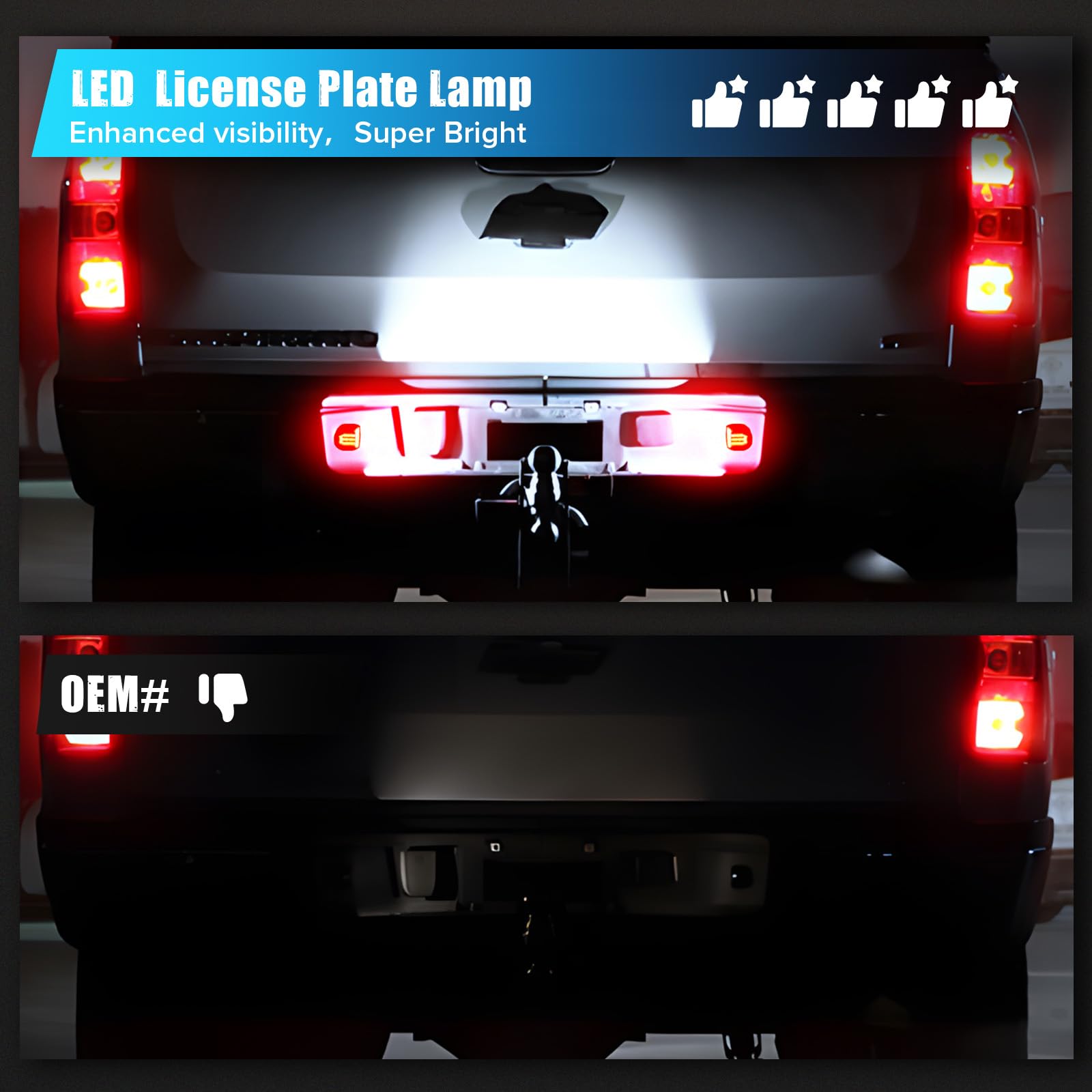 LUDARM LED beside a ruler to show compact dimensions for straightforward OEM-style replacement