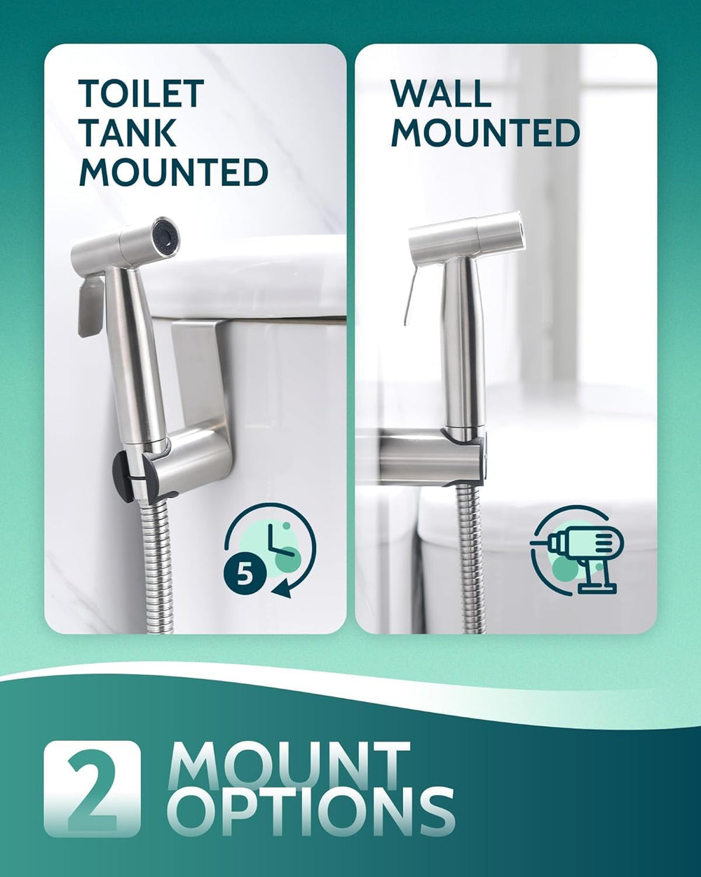 LUFEIDRA sprayer texture detail showing 304 stainless finish and smudge-resistant surface for easy cleaning