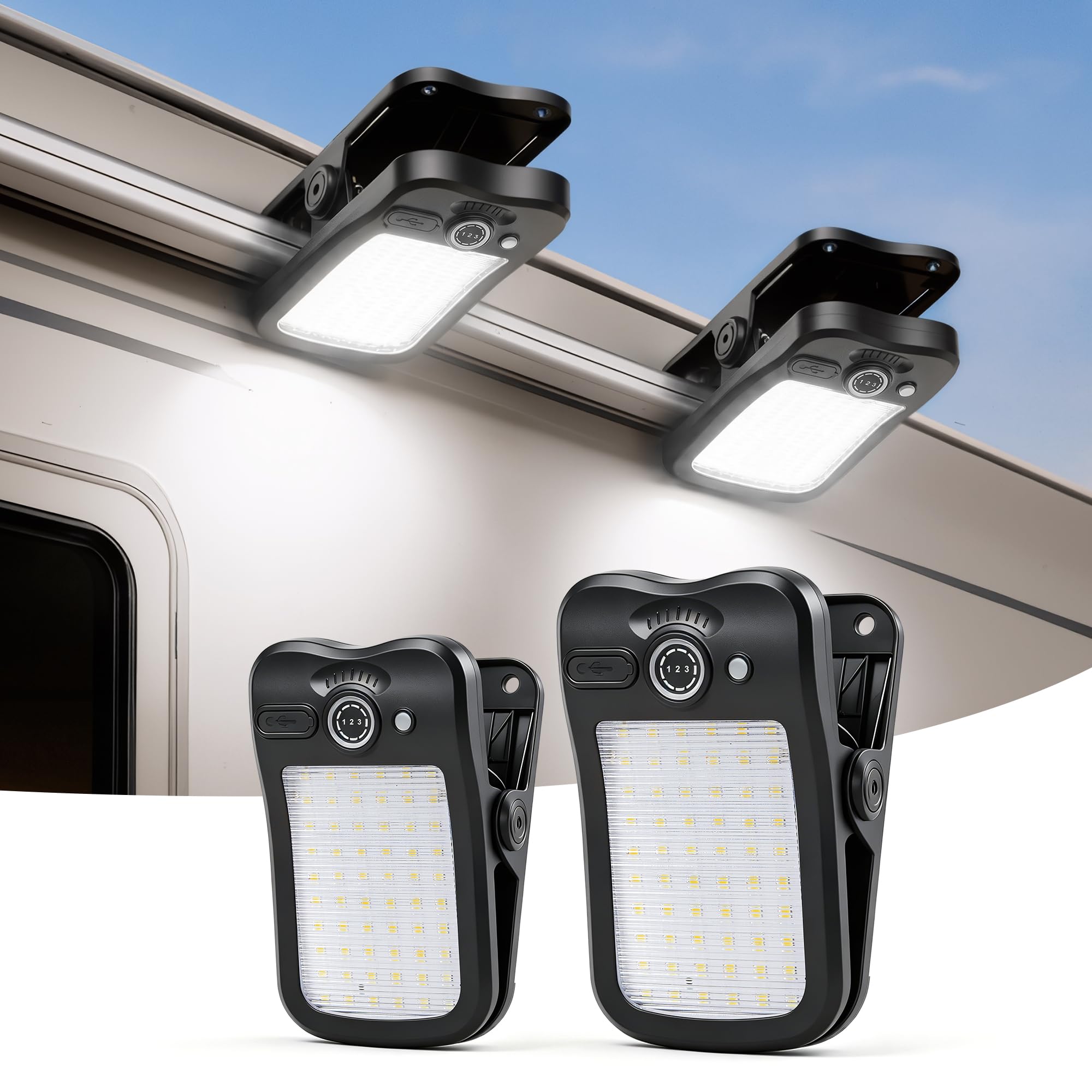 LUHLEE front view of bumper cap light showing sleek profile and instant installation benefit