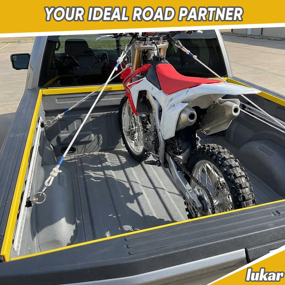 lukar lifestyle trailer setup illustrating multiple tie points for hauling