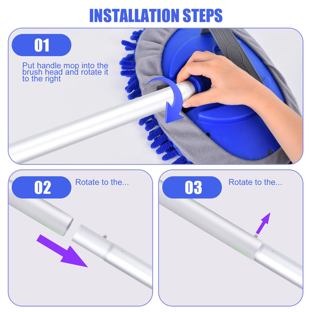 LUKCOZMO mitt and duster accessories arranged to show versatile cleaning options