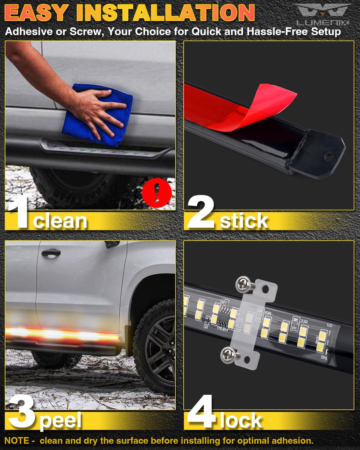 LUMENIX strobe lights active at night improving roadside visibility