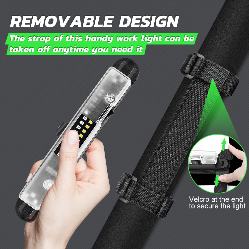 Lumimotor glowing green inside a cabin to protect night vision during outdoor tasks
