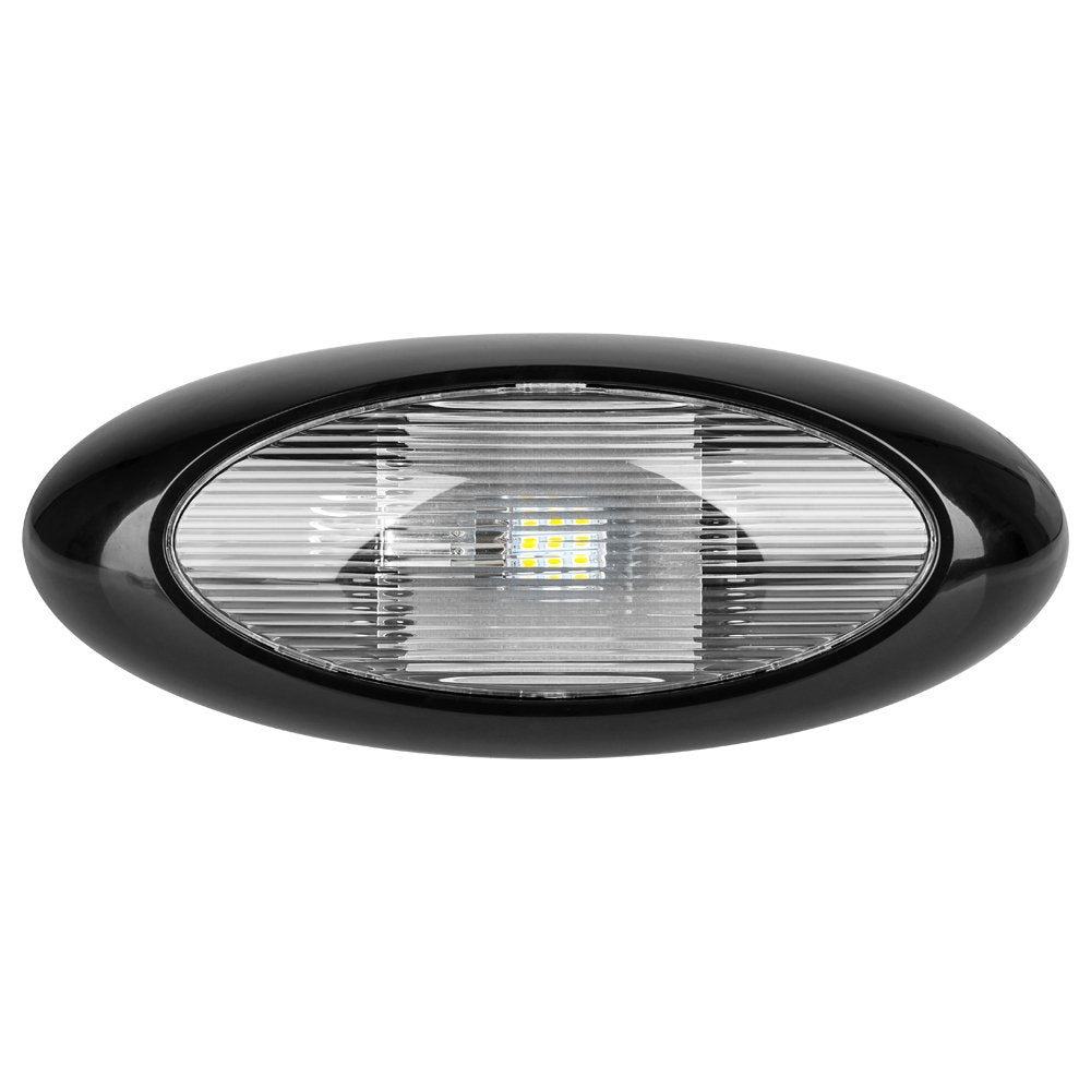 Lumitronics clear-lens front view showing bright, even illumination benefit
