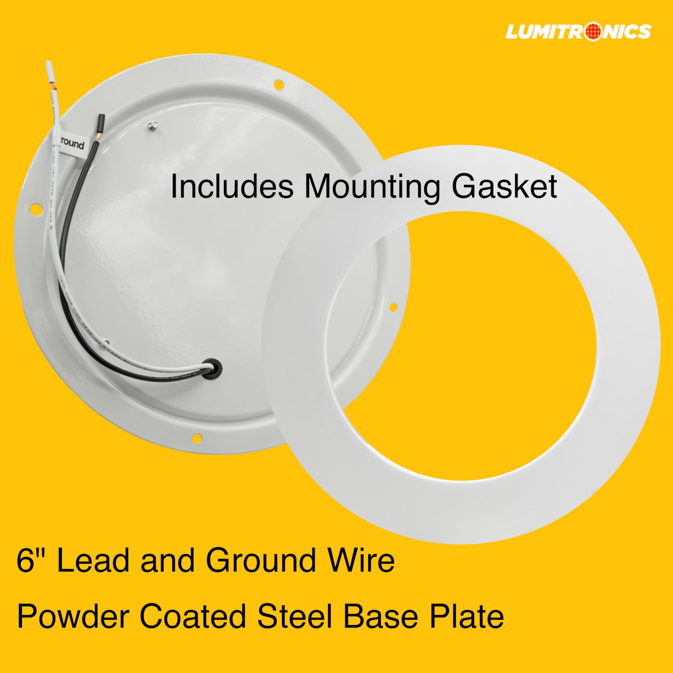 Lumitronics included gasket and screws arranged for weather sealing and install