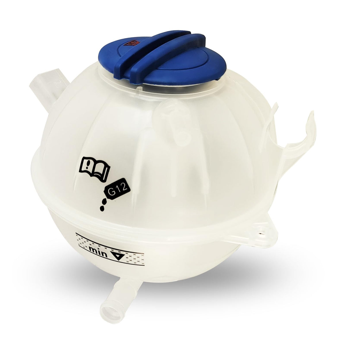 Lunwag front view of reservoir tank showing fit and finish benefits