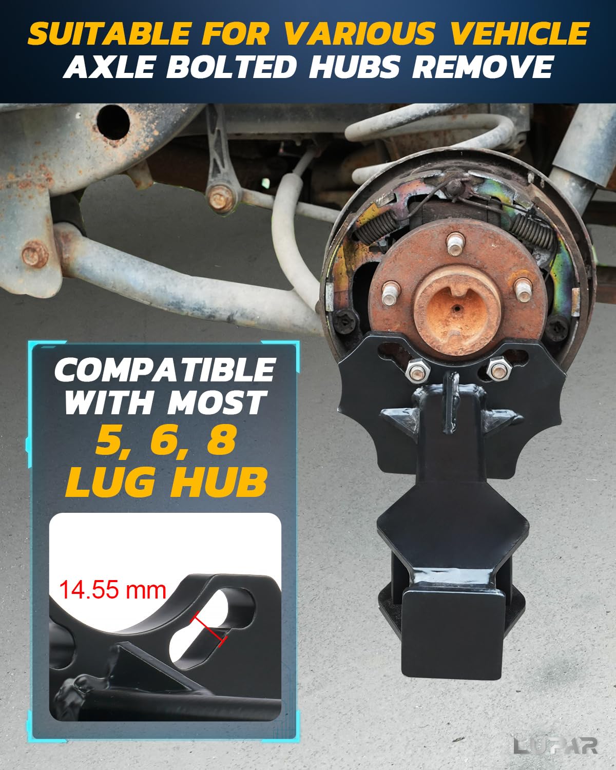 Lupar textured finish detail emphasizing corrosion resistance and grip