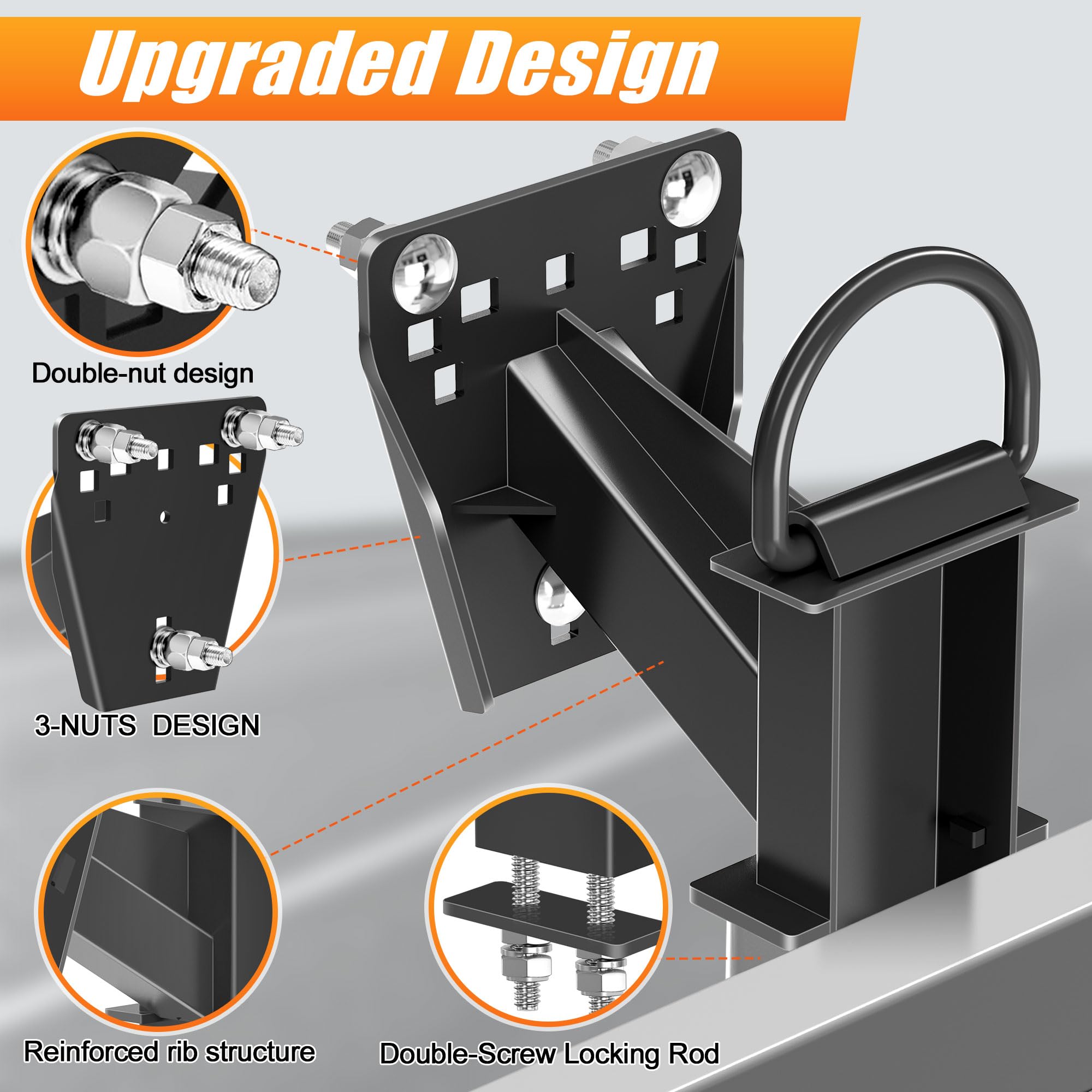 Lusheer three lug nuts and spring washer detail ensuring tight, noise-reducing connection