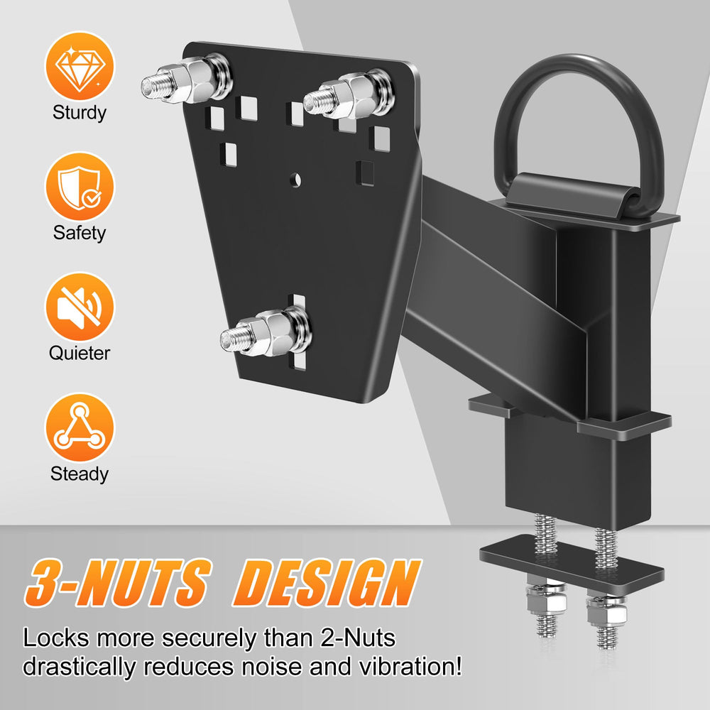 Lusheer black powder-coat finish highlighting rust-resistant outdoor protection
