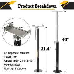 LUSHIH U-shaped top close-up showing dimensions and frame compatibility benefit