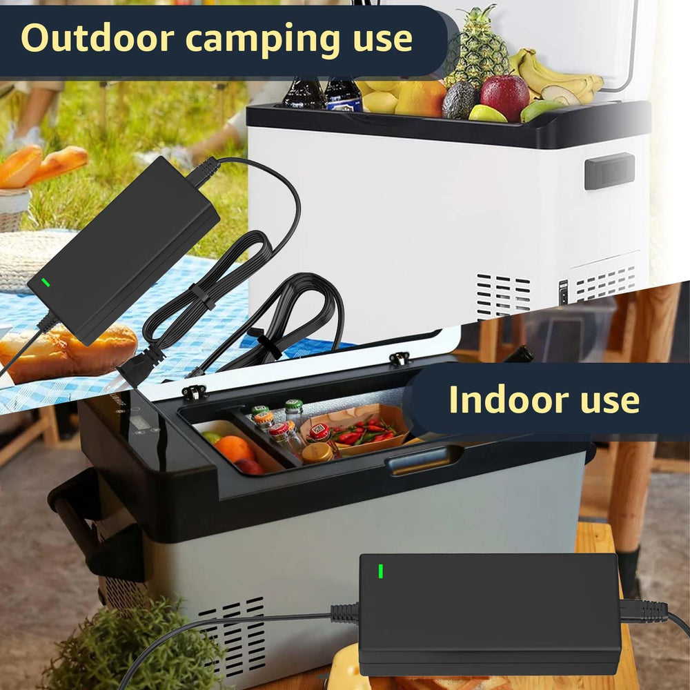 Lusperi adapter label and specs image verifying 100–240VAC input and 14.5V output